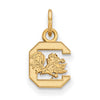 SOUTH CAROLINA GOLD PLATED STERLING SILVER EXTRA SMALL BLOCK C PENDANT