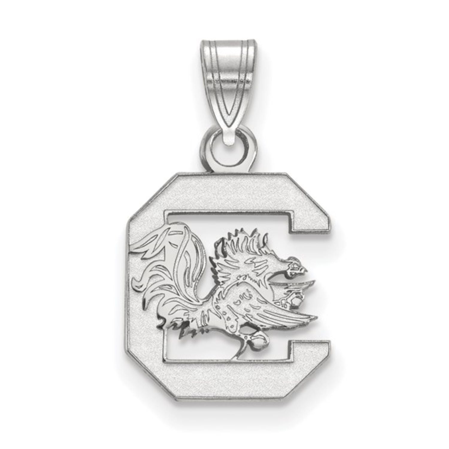 SOUTH CAROLINA STERLING SILVER SMALL BLOCK C PENDANT