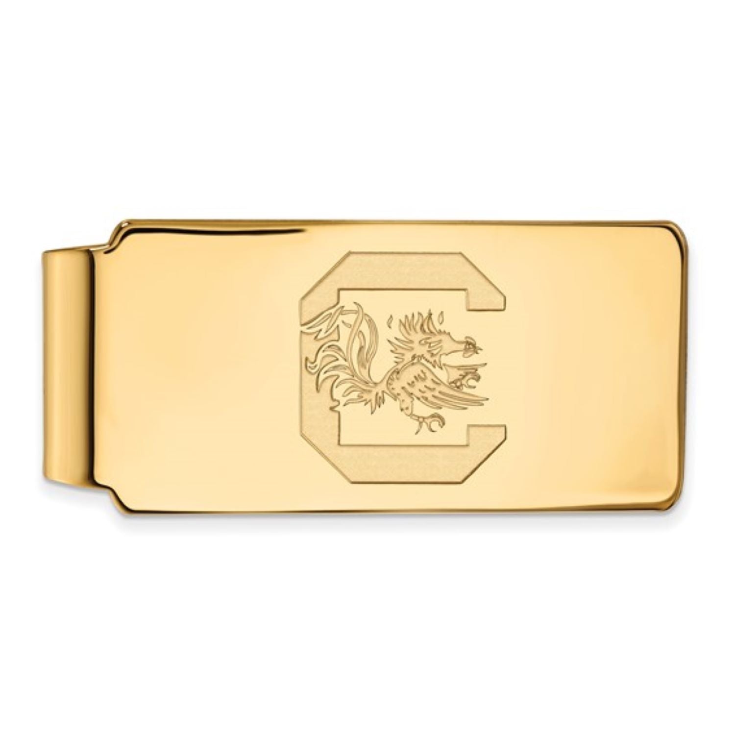 SOUTH CAROLINA STERLING SILVER GOLD PLATED BLOCK C MONEY CLIP