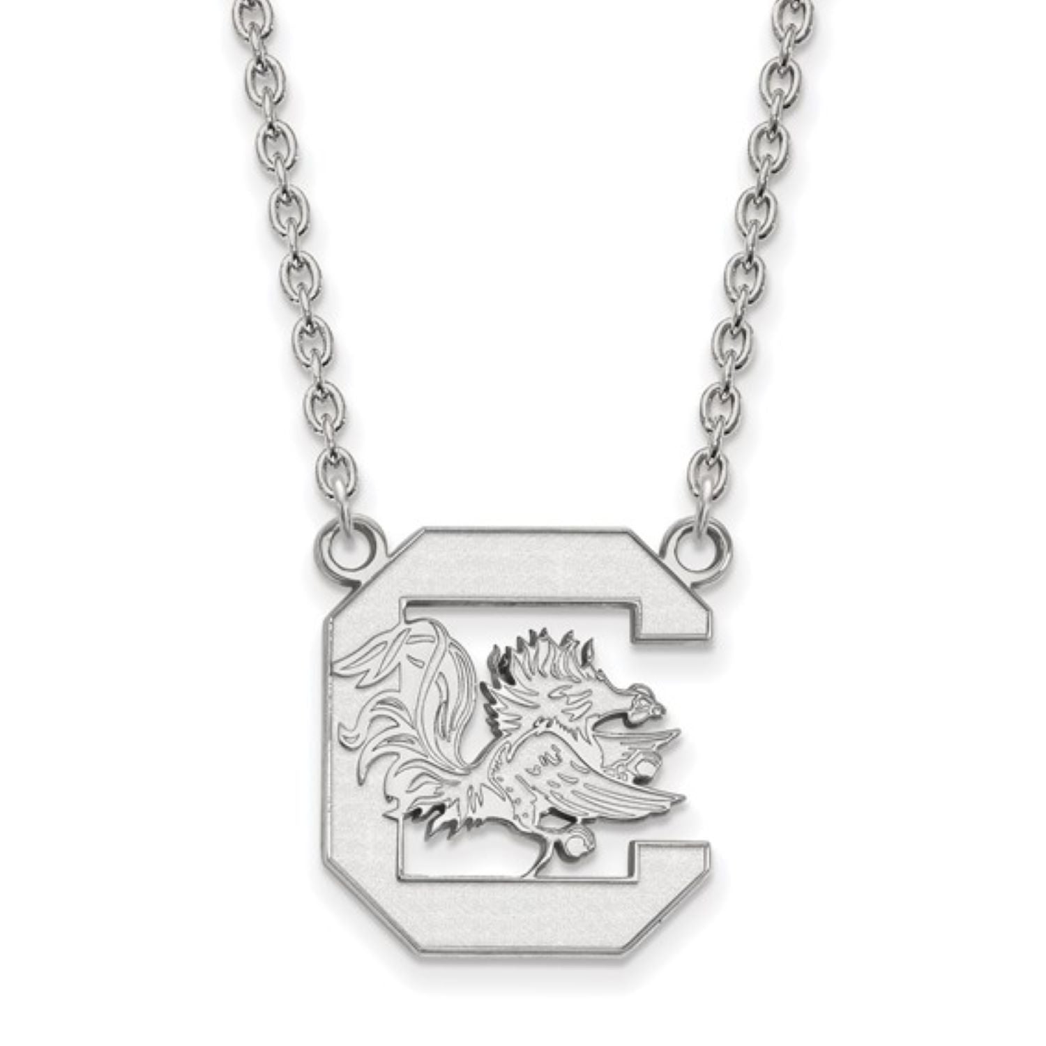 SOUTH CAROLINA STERLING SILVER 18" BLOCK C NECKLACE