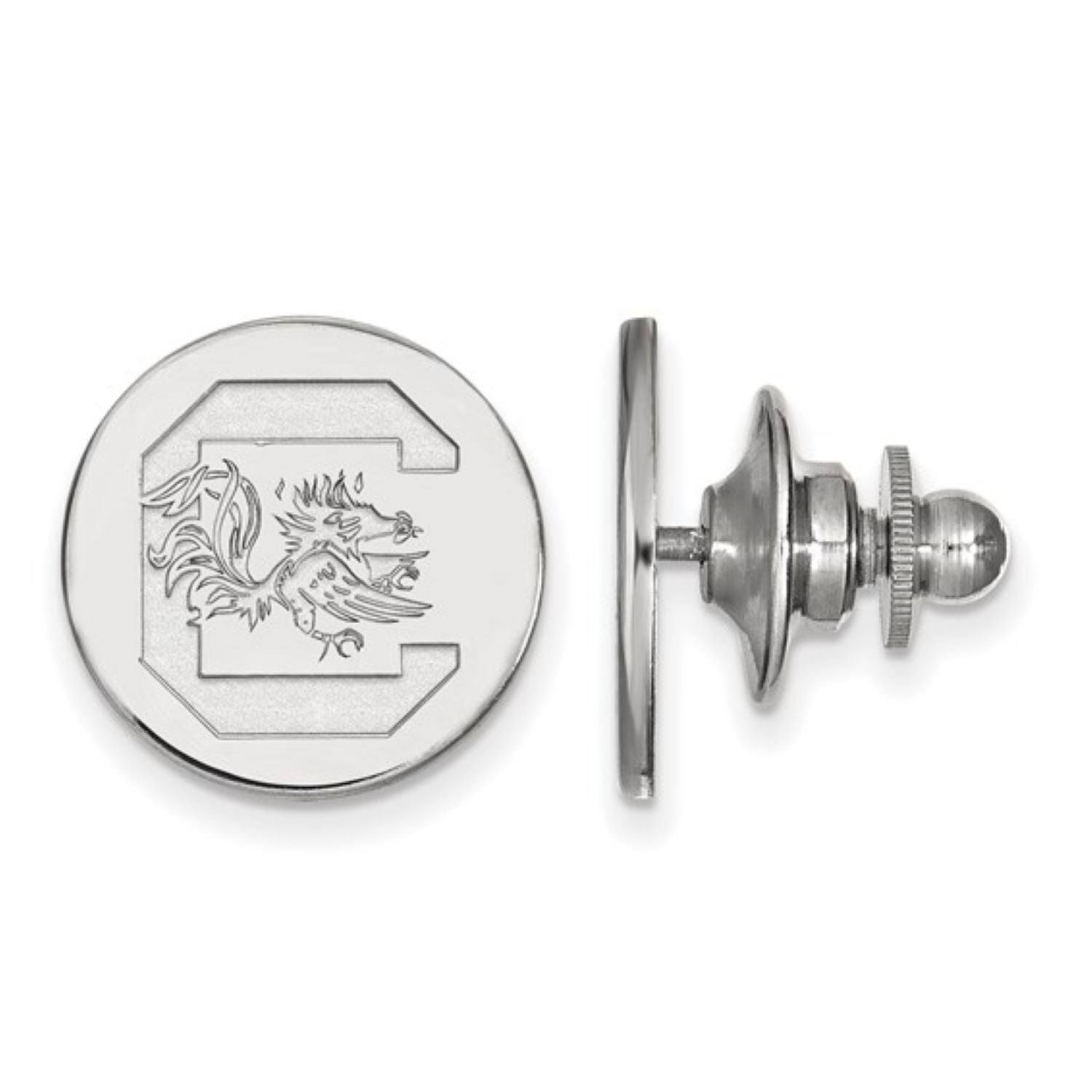 SOUTH CAROLINA STERLING SILVER BLOCK C LAPEL PIN