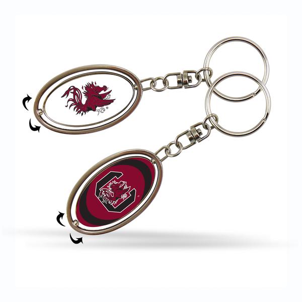 SOUTH CAROLINA GAMECOCKS SPINNER KEYCHAIN