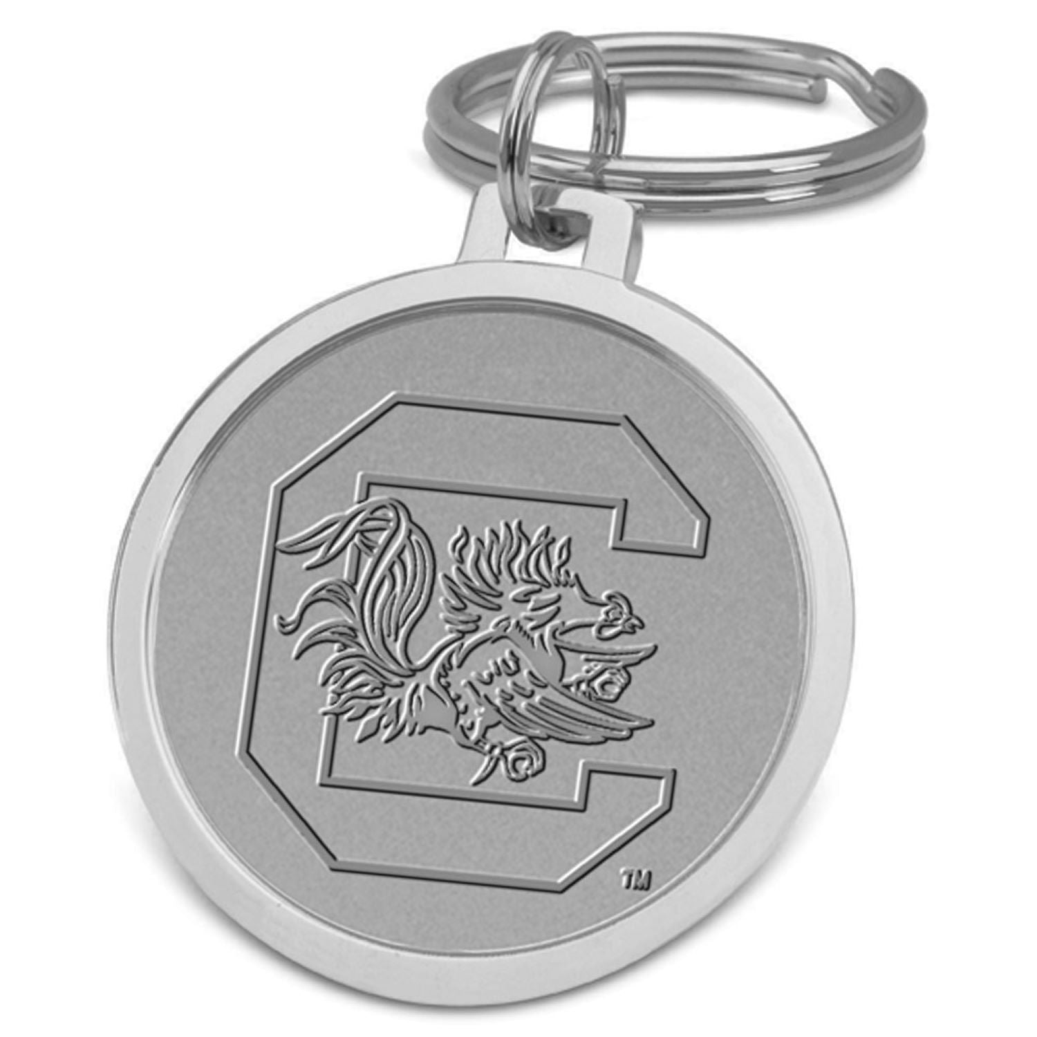 SOUTH CAROLINA SILVER TONE SPLIT WIRE KEY RING