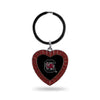 CAROLINA GAMECOCKS RHINESTONE HEART KEYCHAIN