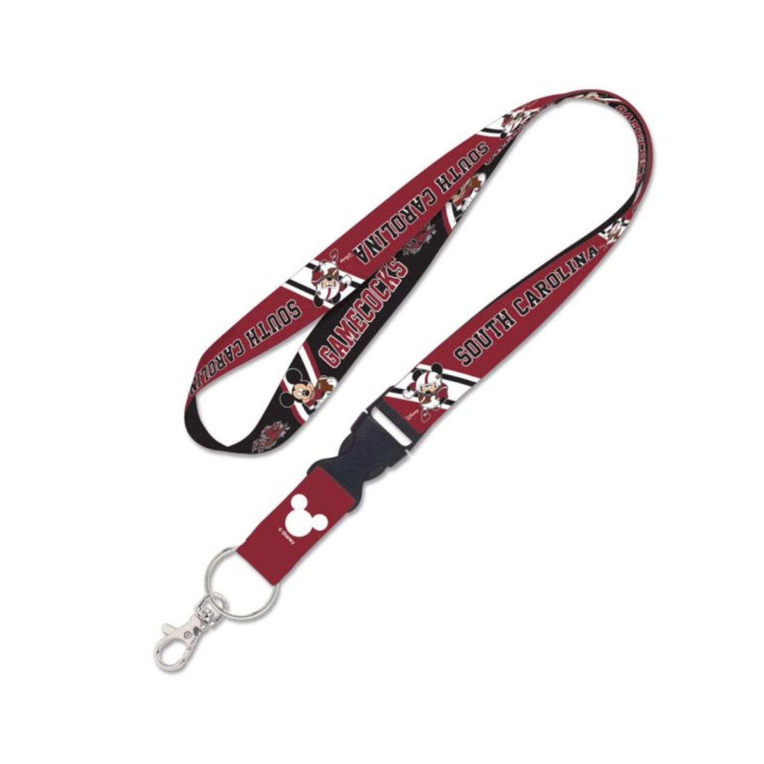 SOUTH CAROLINA GAMECOCKS GARNET AND BLACK DISNEY LANYARD