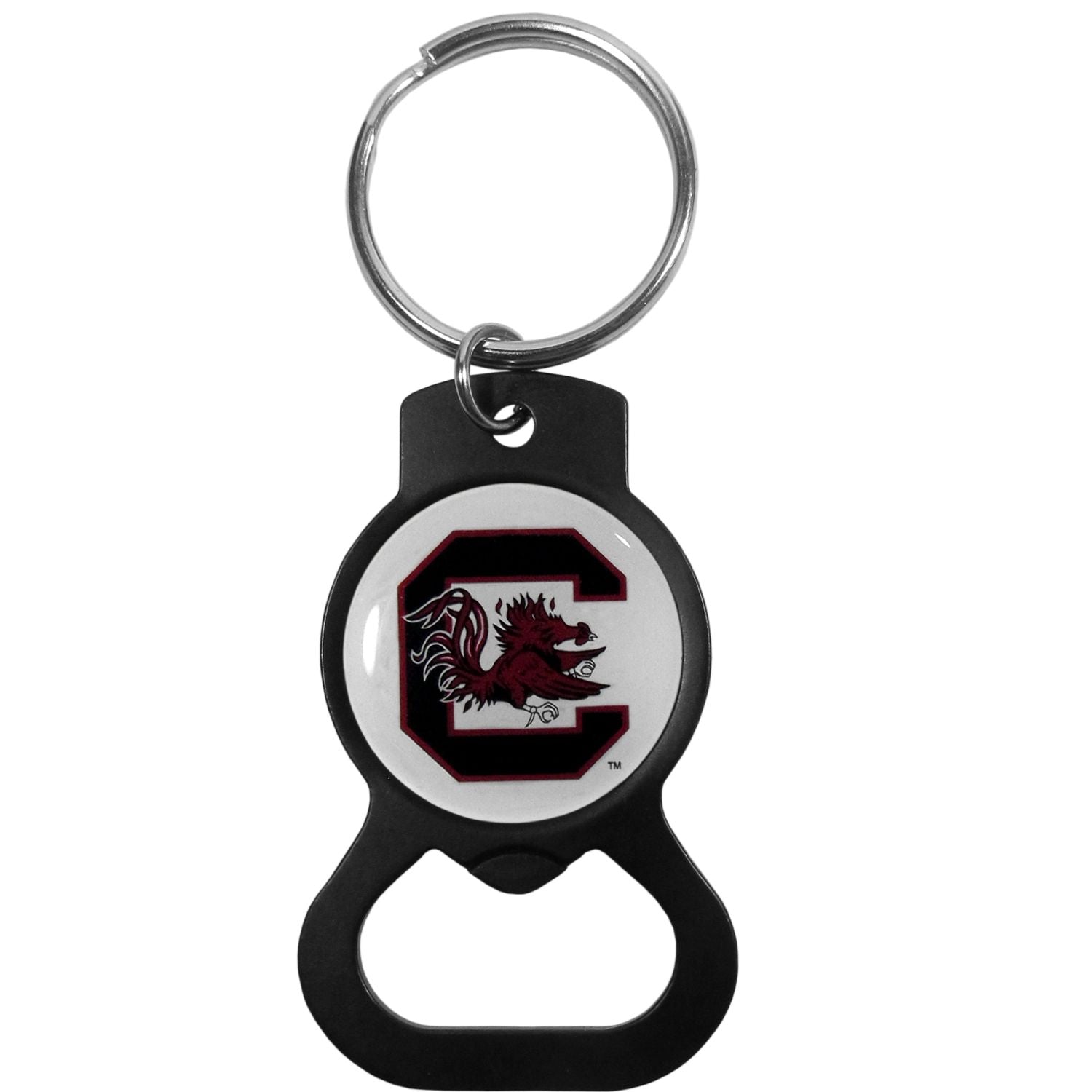 SOUTH CAROLINA GAMECOCKS BLACK BLOCK C BOTTLE OPENER KEYRING