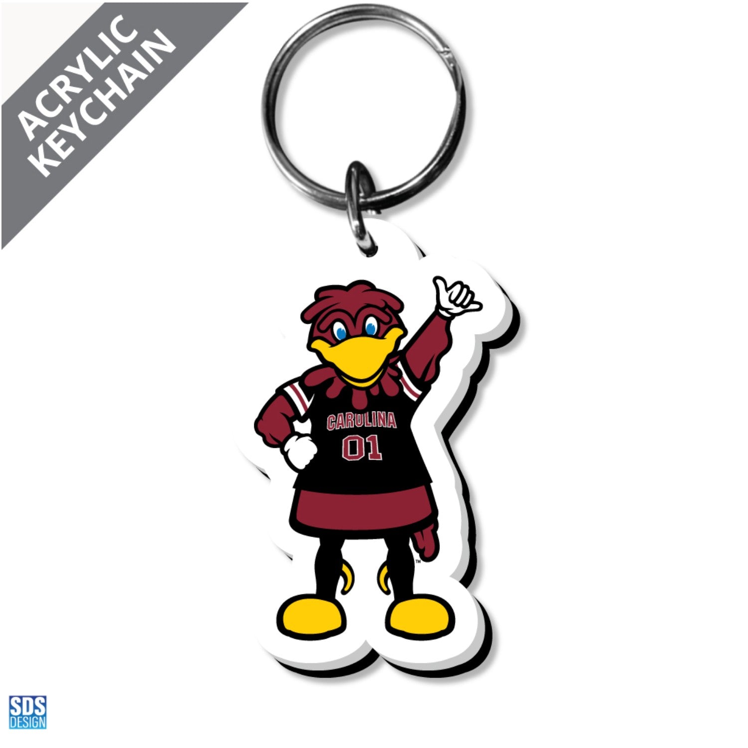 SOUTH CAROLINA GAMECOCKS COCKY KEYCHAIN