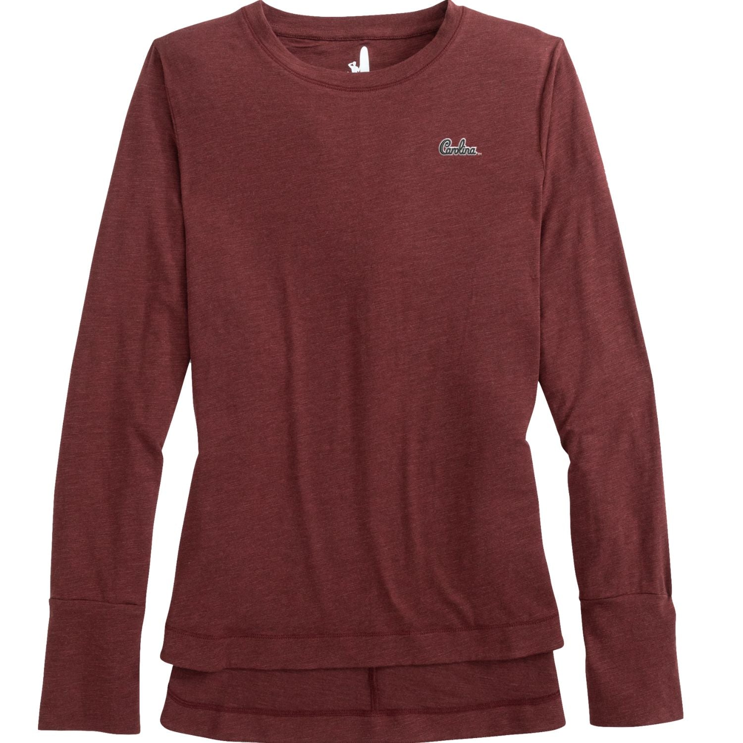 SOUTH CAROLINA GAMECOCKS JOHNNIE-O GARNET SCRIPT LONGSLEEVE TEE