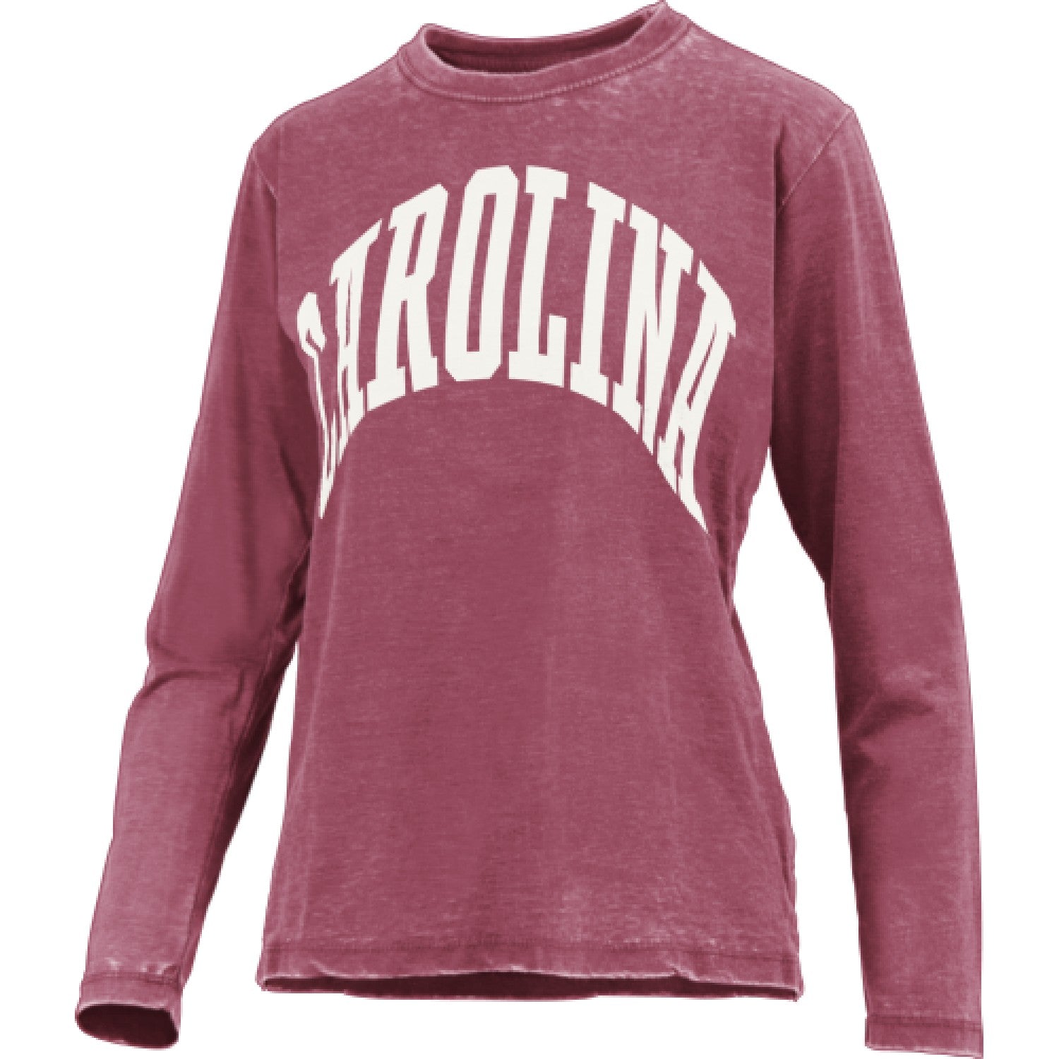 SOUTH CAROLINA GAMECOCKS GARNET MIDLAND ARCH LONG SLEEVE LADIES TEE