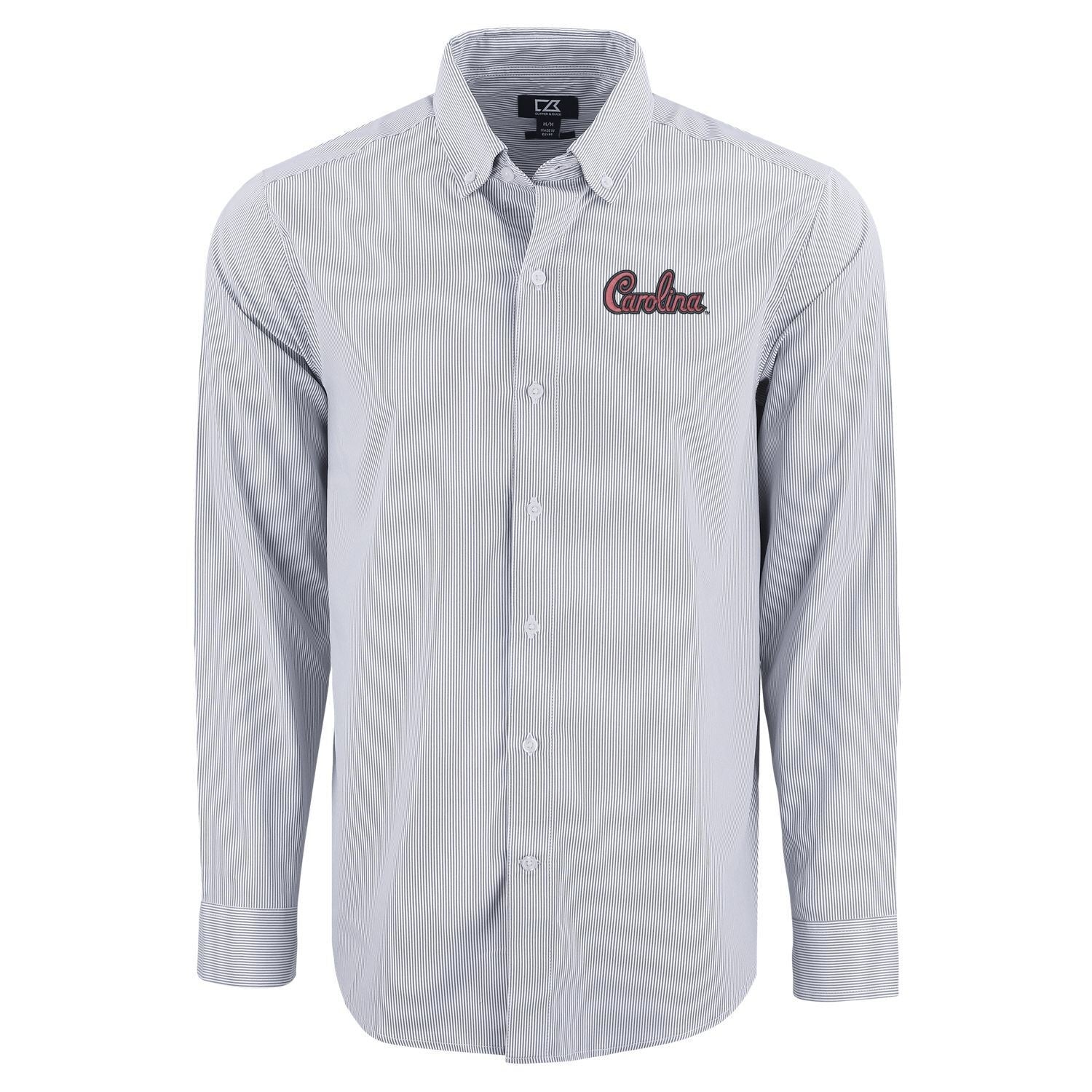 SOUTH CAROLINA GAMECOCKS SCRIPT PINSTRIPE BUTTON DOWN DRESS SHIRT