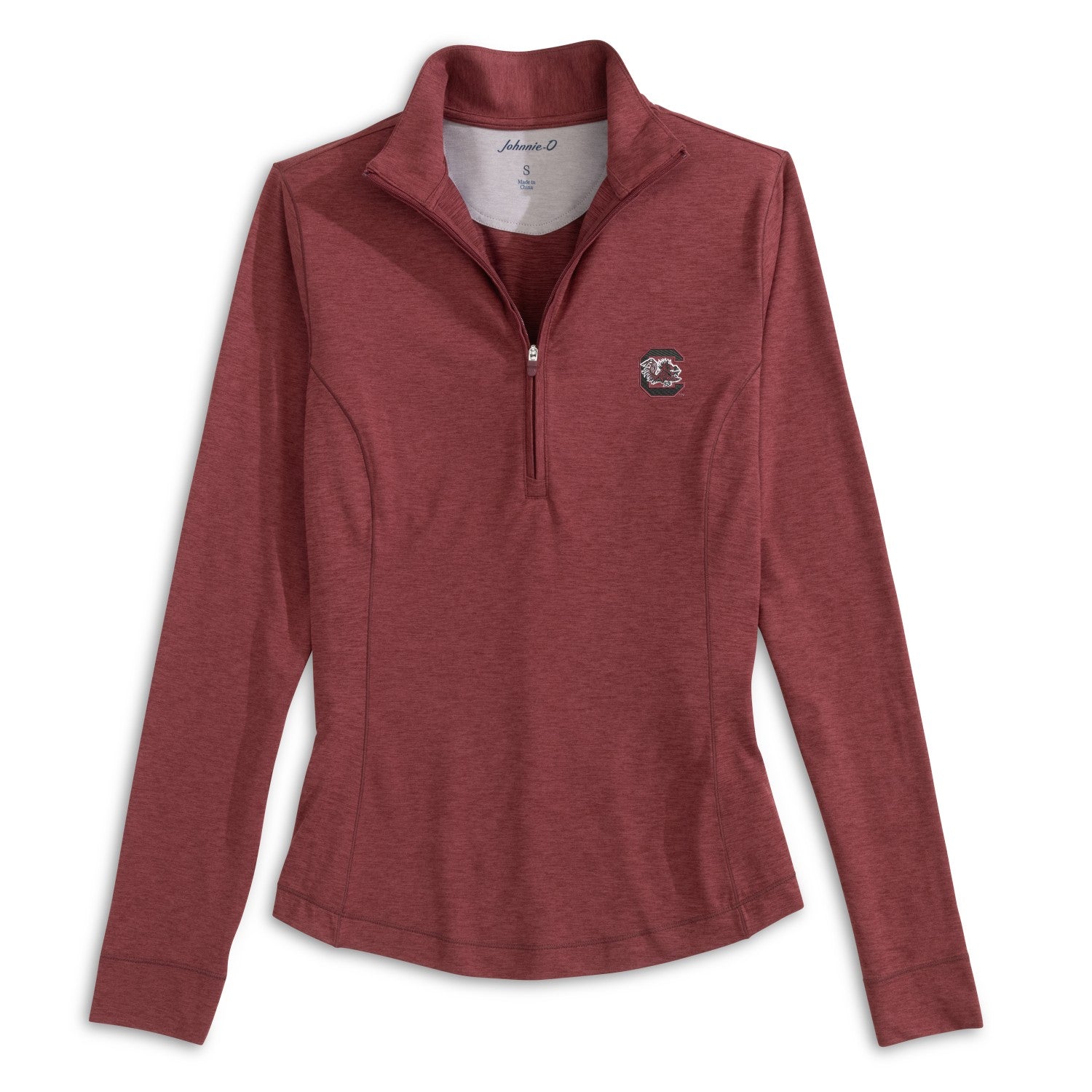 SOUTH CAROLINA GAMECOCKS GARNET BLOCK C SUSIE 1/4 ZIP BY JOHNNIE-O