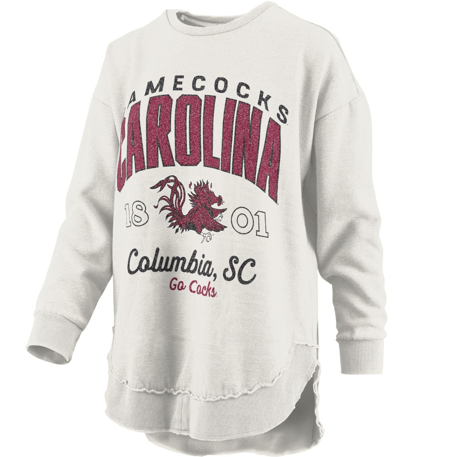 SOUTH CAROLINA GAMECOCKS GRAY LADIES CAROLINA PONCHO CREWNECK