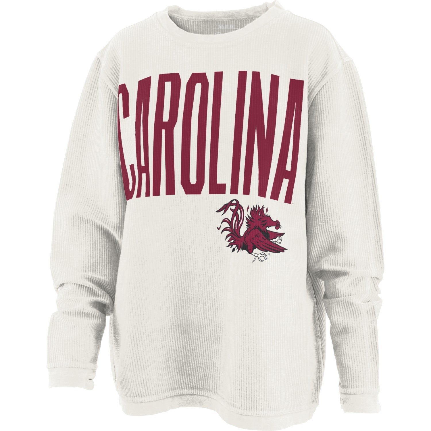 SOUTH CAROLINA GAMECOCKS IVORY ARCH CAROLINA COMFY CORD LADIES CREW
