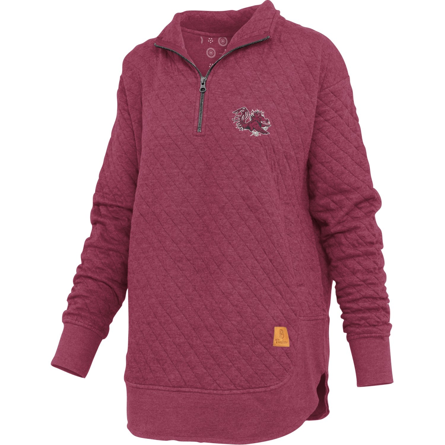 SOUTH CAROLINA GAMECOCKS GARNET ROSEBURG LADIES 1/4 ZIP PULLOVER