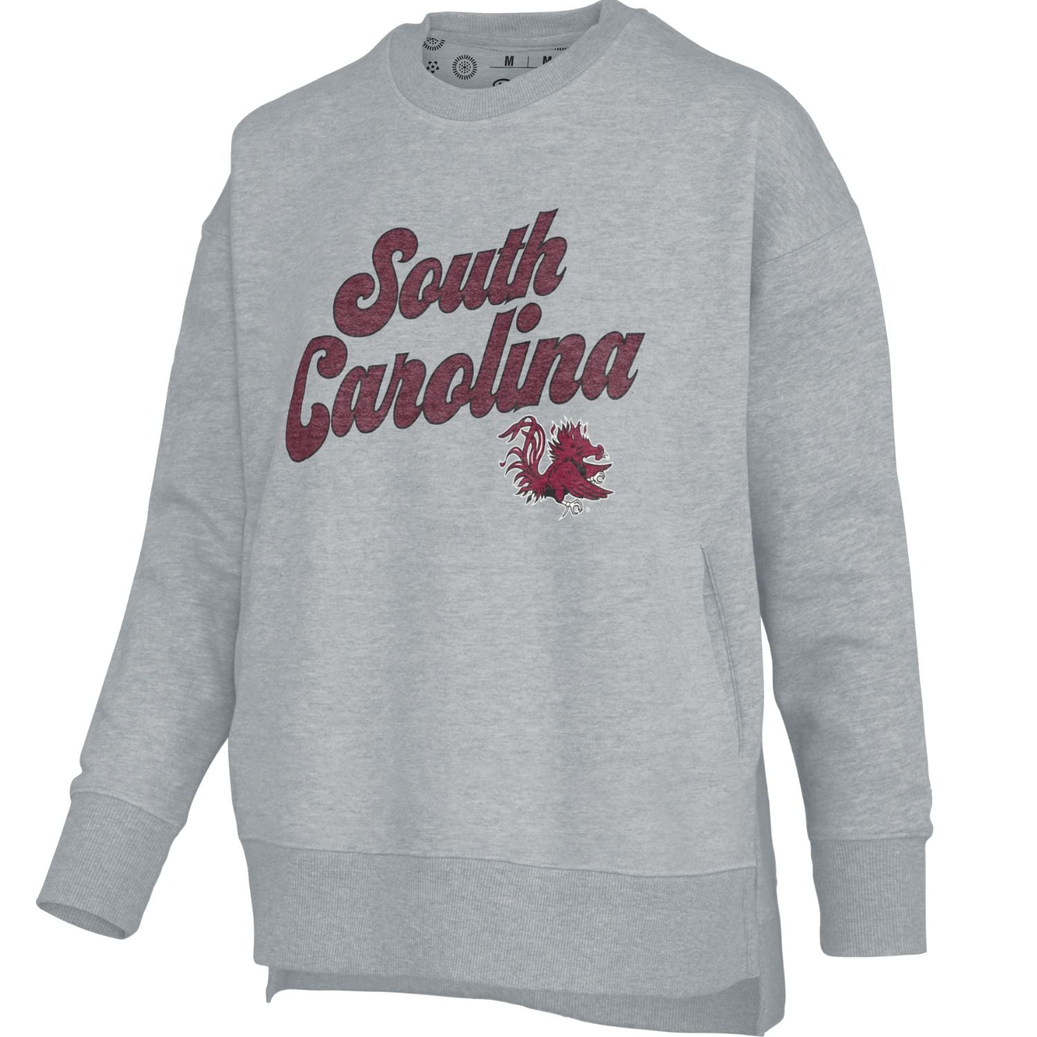 SOUTH CAROLINA GAMECOCKS PRESSBOX GRAY CHENILLE CREWNECK
