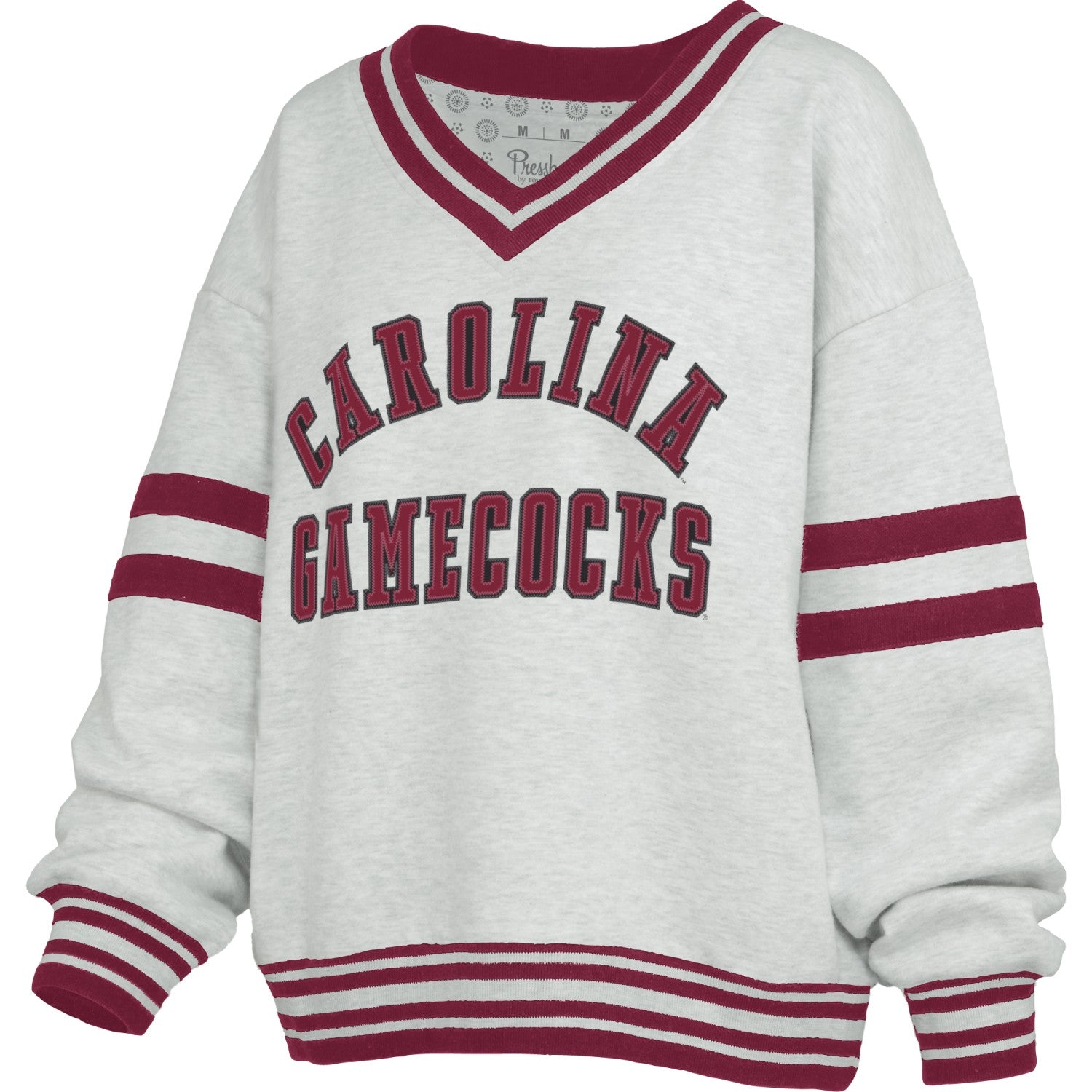 SOUTH CAROLINA GAMECOCKS OAT TACKLE TWILL V-NECK LADIES SWEAT