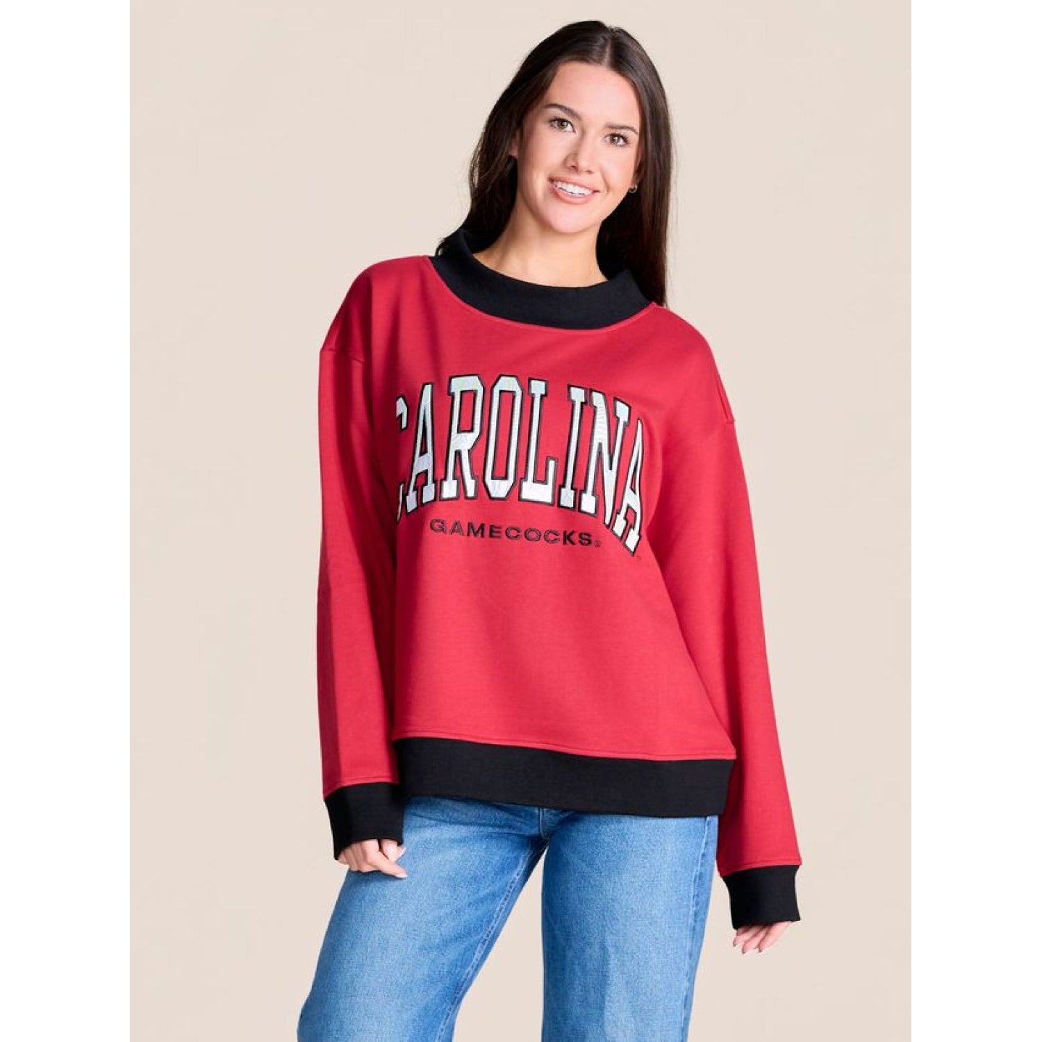 SOUTH CAROLINA GAMECOCKS GARNET ARCH CAROLINA MOCKNECK PULLOVER