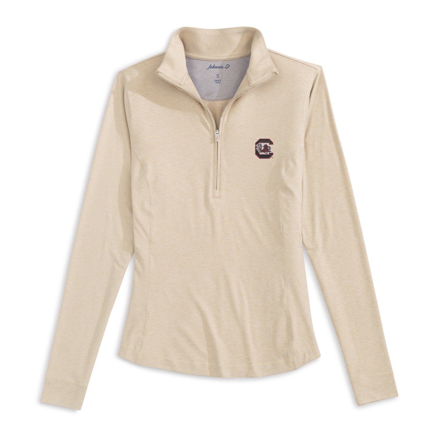 SOUTH CAROLINA GAMECOCKS OAT BLOCK C SUSIE 1/4 ZIP BY JOHNNIE-O