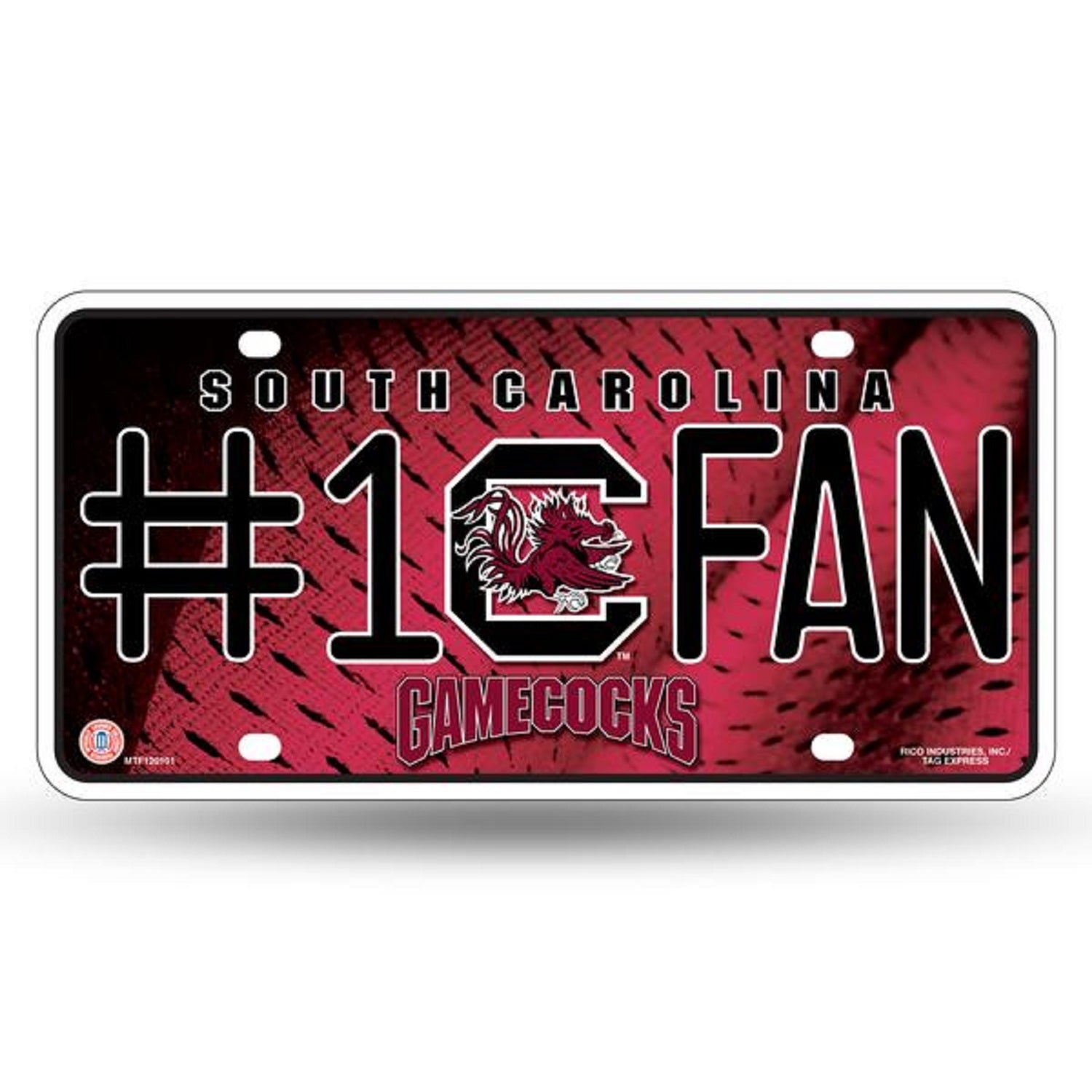 SOUTH CAROLINA GAMECOCKS #1 FAN LICENSE METAL TAG