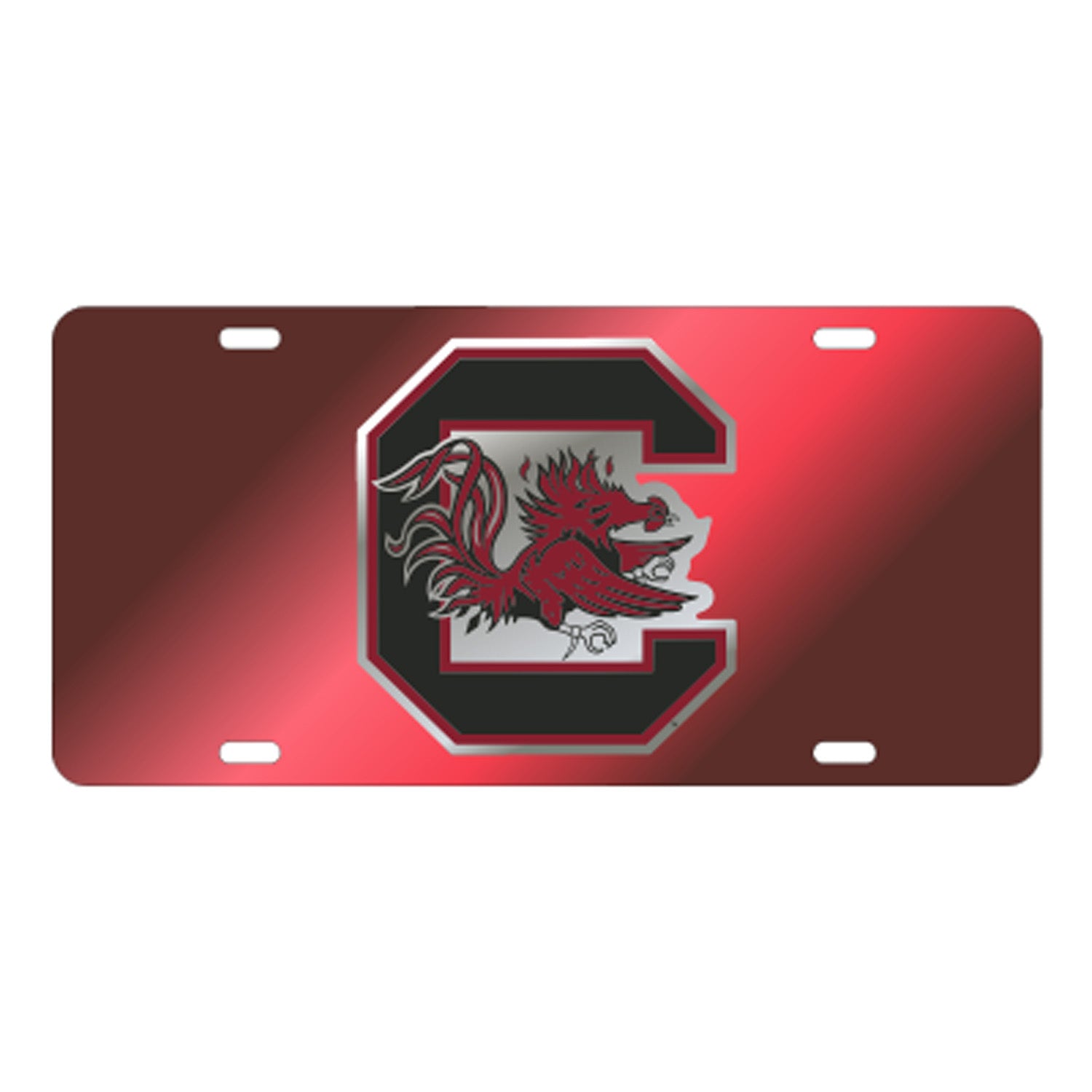 SOUTH CAROLINA GARNET BLOCK C DOMED LICENSE TAG