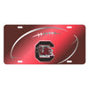 GARNET BLOCK C FOOTBALL LICENSE TAG