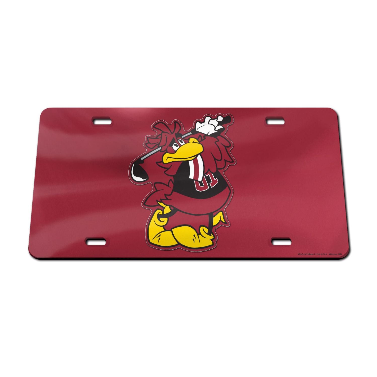 SOUTH CAROLINA GAMECOCKS GARNET GOLFING COCKY LICENSE TAG