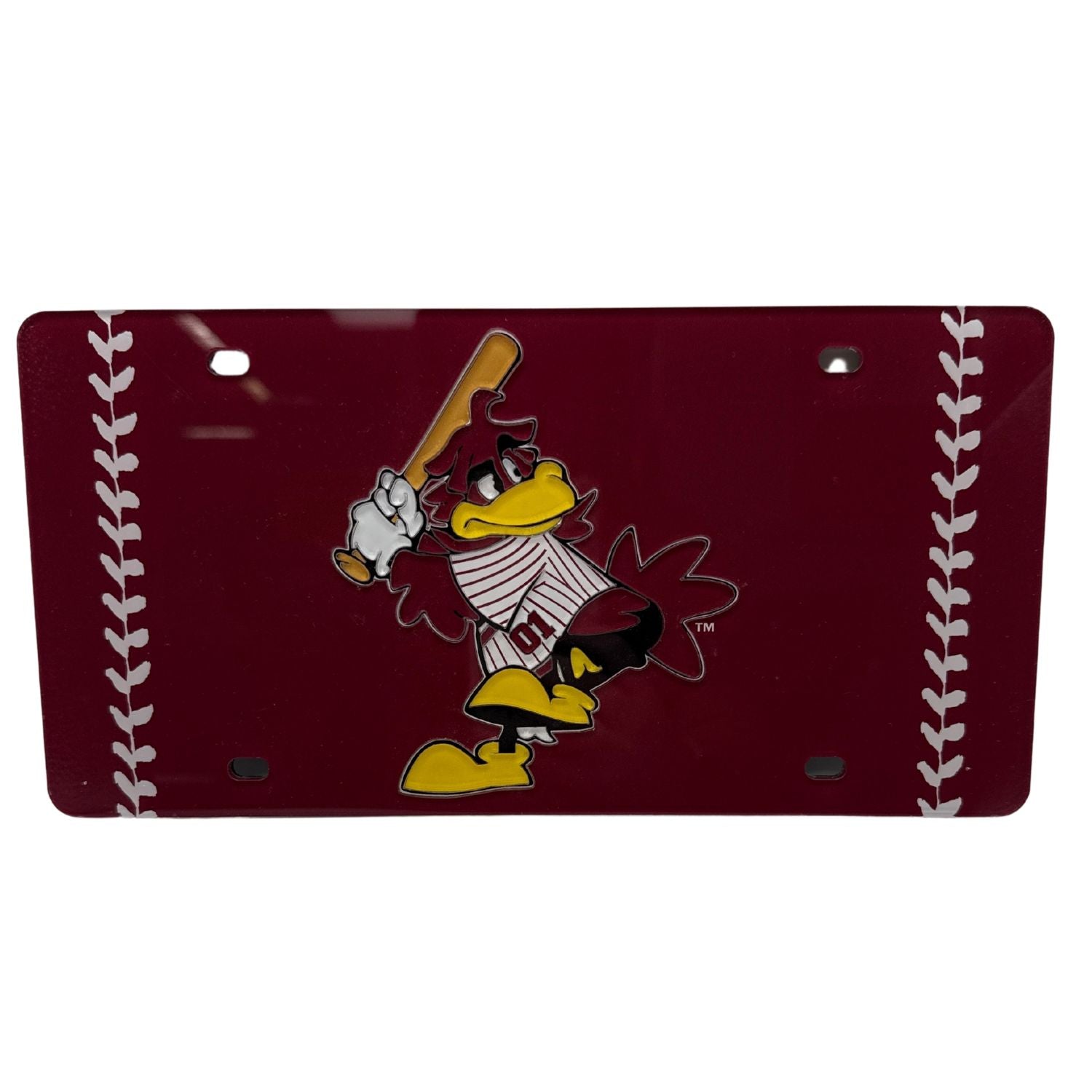 SOUTH CAROLINA GAMECOCKS GARENET COCKY BASEBALL LICENSE TAG