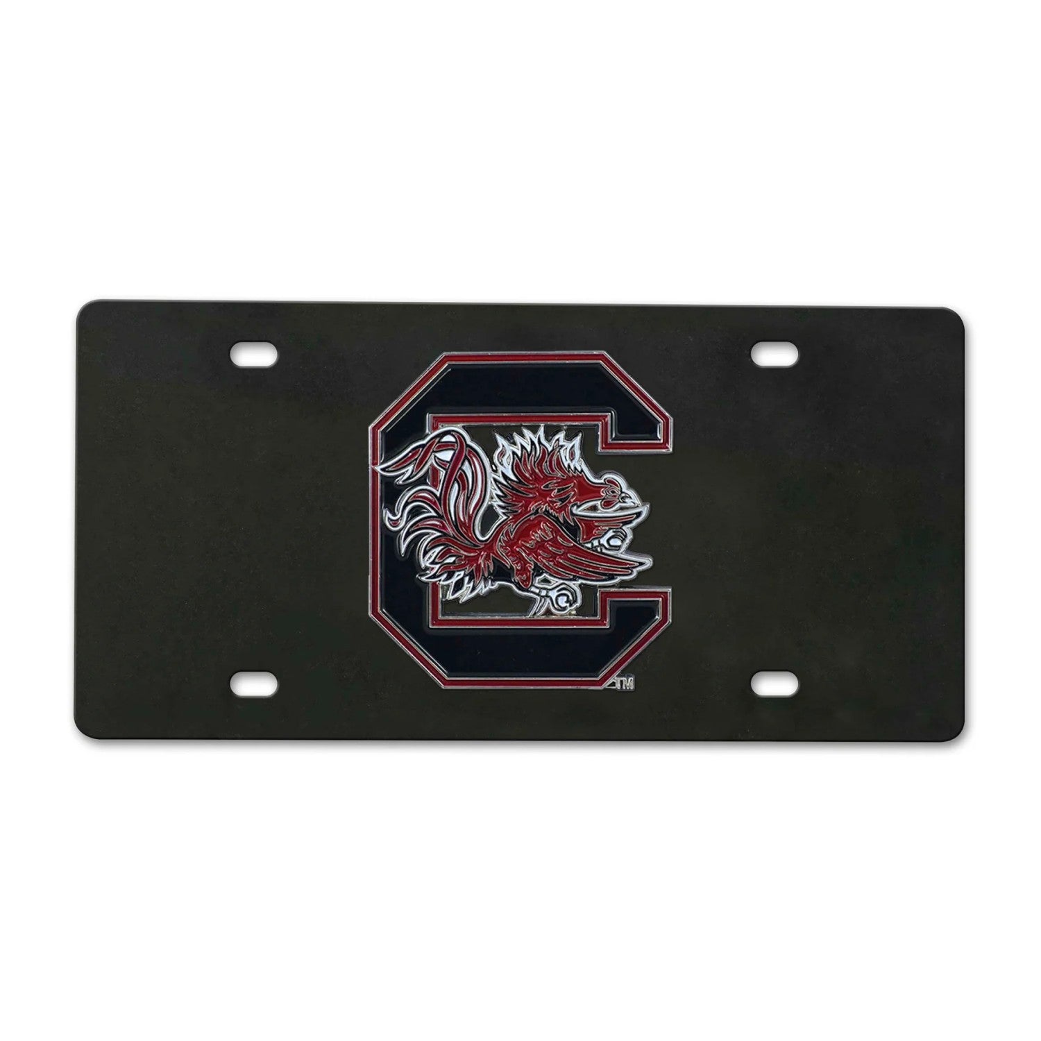 SOUTH CAROLINA GAMECOCKS BLACK BLOCK C LICENSE PLATE