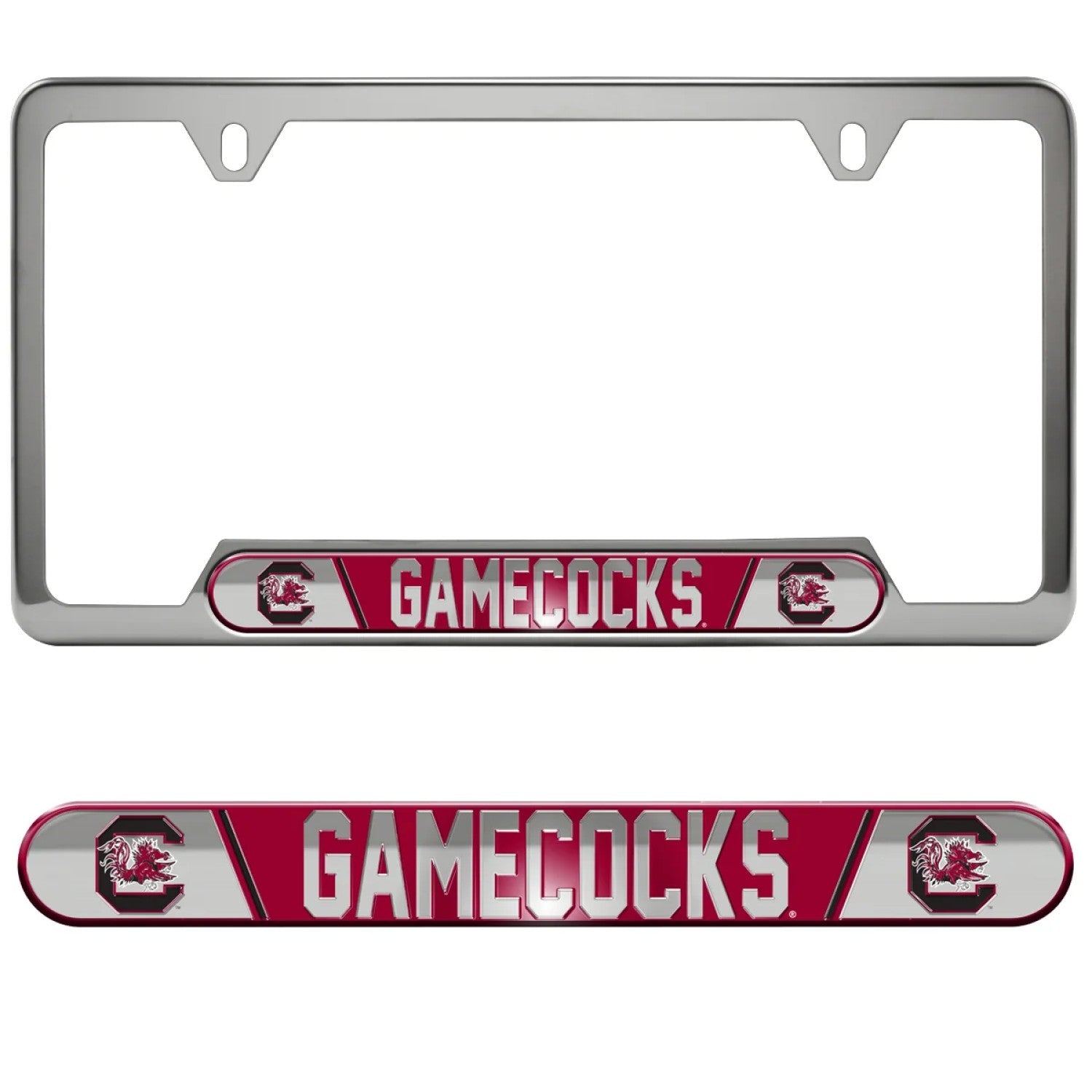 SOUTH CAROLINA GAMECOCKS EMBOSSED LICENSE TAG FRAME