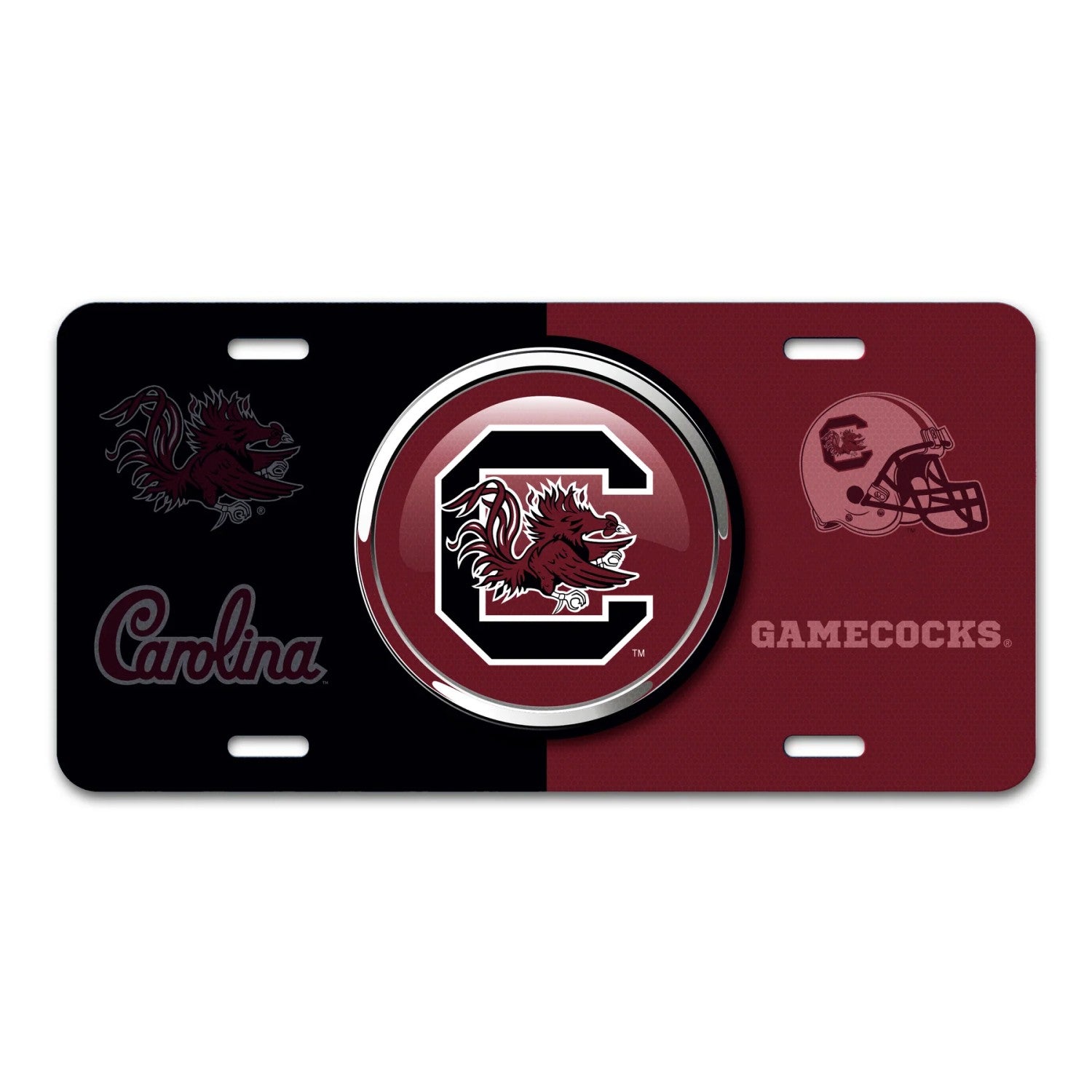 SOUTH CAROLINA GAMECOCKS EMBOSSED METAL LICENSE PLATE