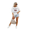 WHITE CAROLINA GAMECOCKS SHORT SLEEVE TERRY HOOD