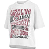 SOUTH CAROLINA GAMECOCKS WHITE MOTLEY CREW WAIST LENGTH TEE