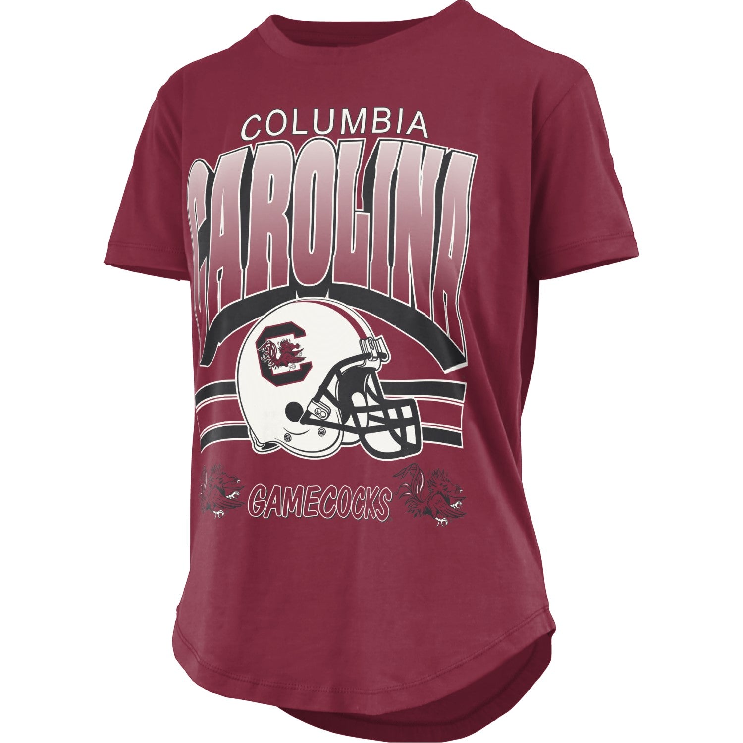 SOUTH CAROLINA GAMECOCKS GARNET HELMET SHEFFIELD TEE