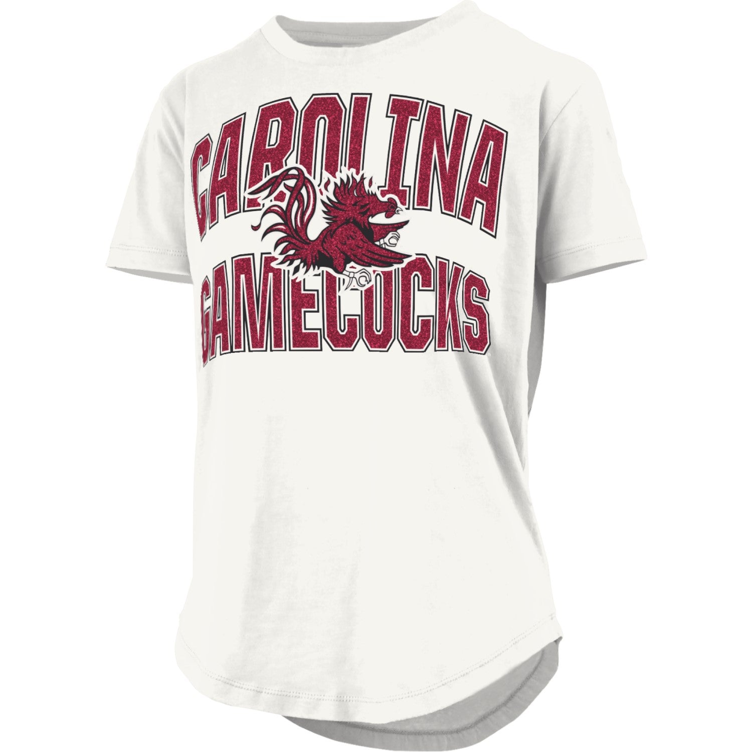 SOUTH CAROLINA GAMECOCKS WHITE MAX GLITTER TEE