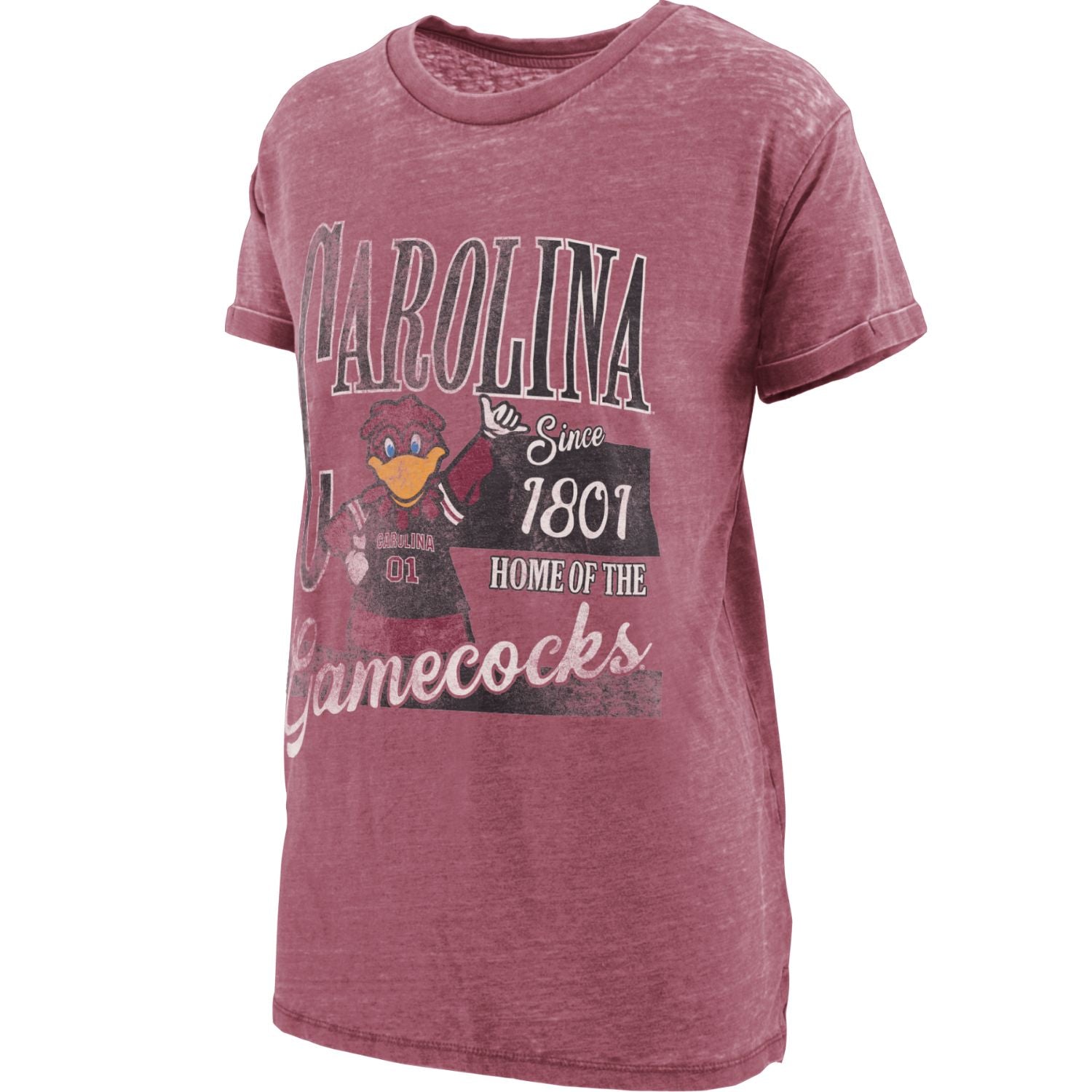 SOUTH CAROLINA GAMECOCKS GARNET COCKY BOYFRIEND TEE