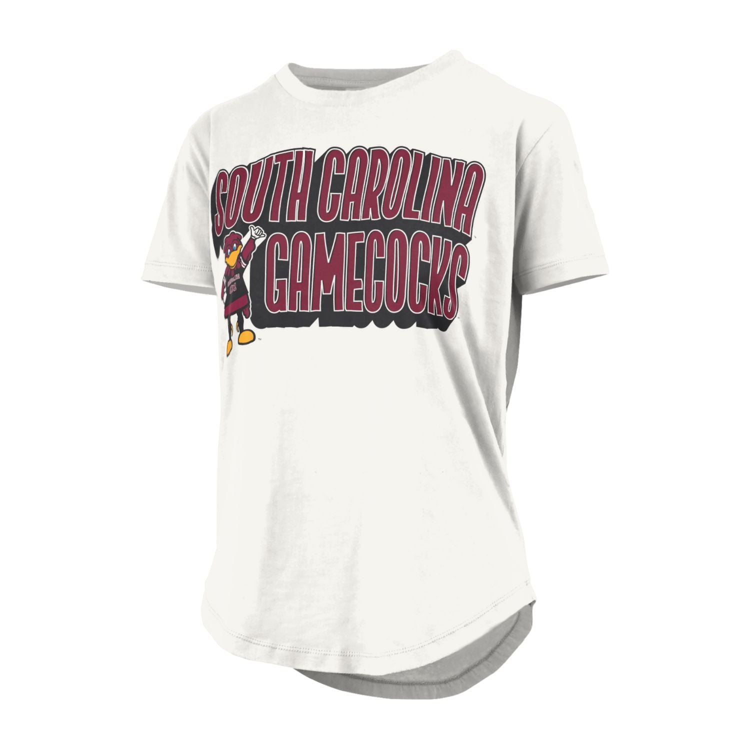 SOUTH CAROLINA GAMECOCKS WHITE WITH COCKY TEE