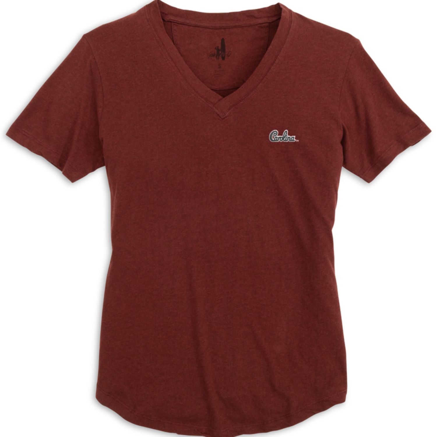 SOUTH CAROLINA GAMECOCKS JOHNNIE-O GARNET SCRIPT VNECK TEE