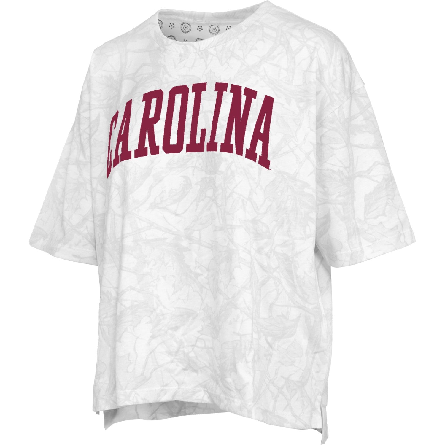 SOUTH CAROLINA GAMECOCKS WHITE CAMO ARCH CAROLINA LADIES TEE