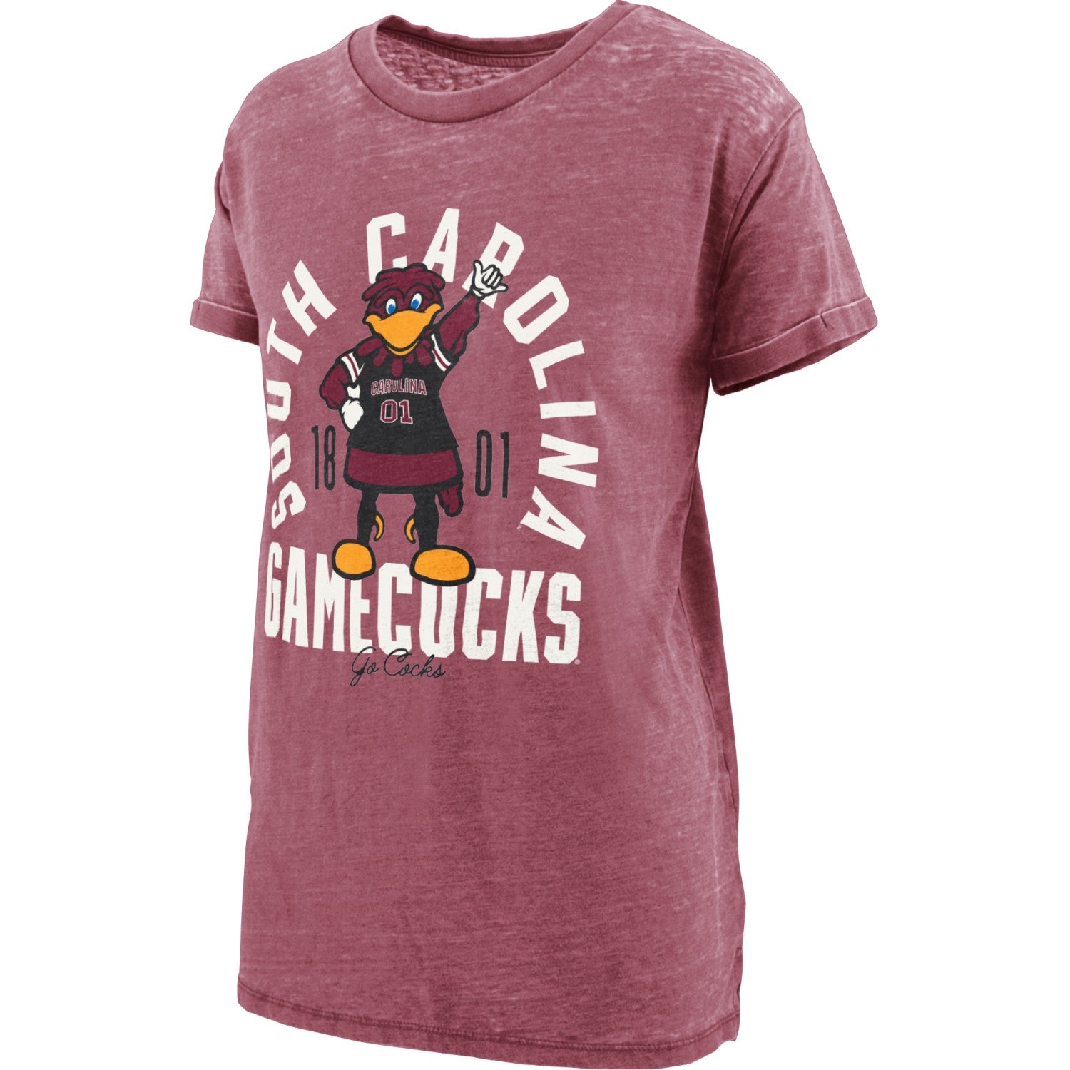 SOUTH CAROLINA GAMECOCKS GARNET BLITZ COCKY BOYFRIEND TEE