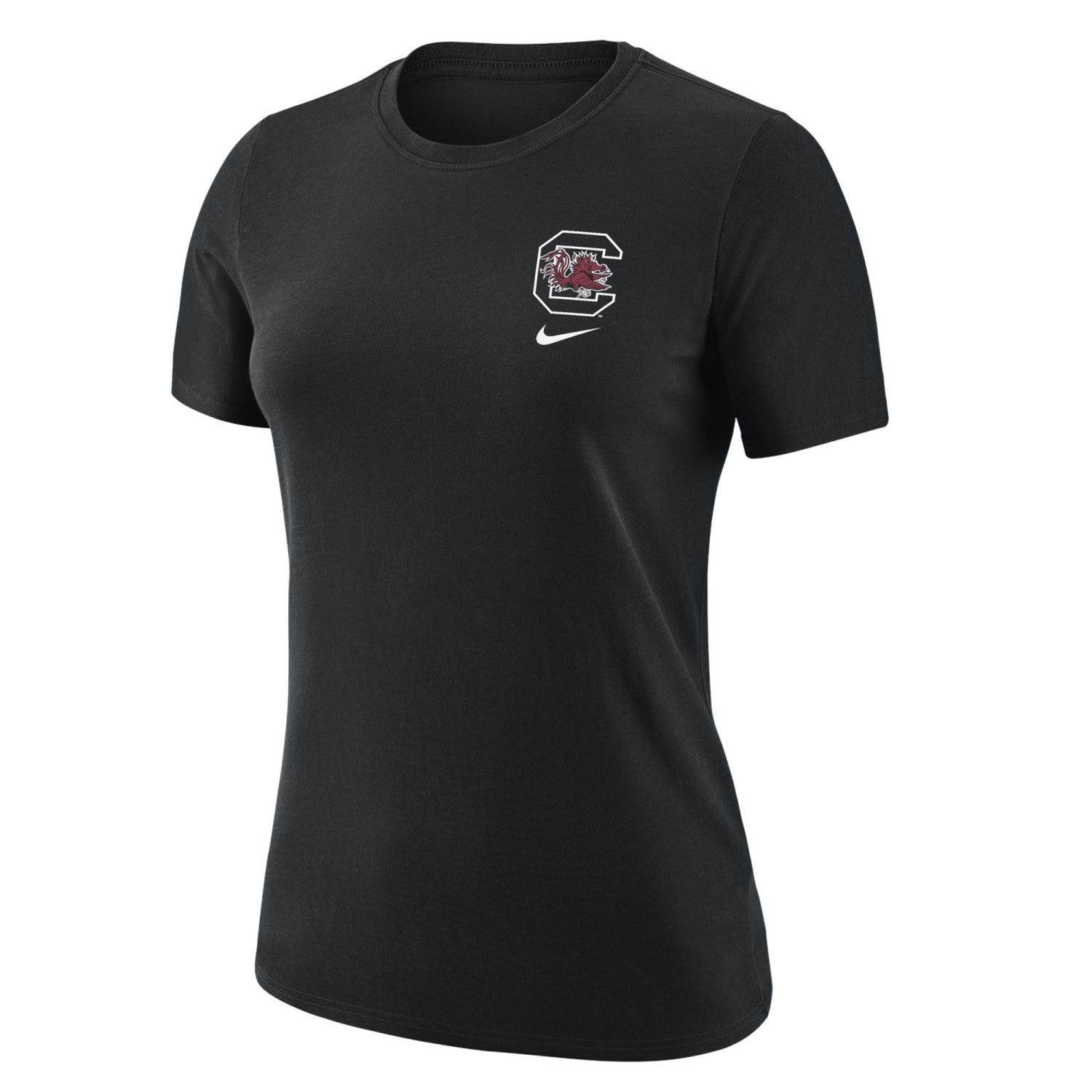 SOUTH CAROLINA GAMECOCKS BLACK LEFT CHEST BLOCK C NIKE LADIES LEGEND TEE