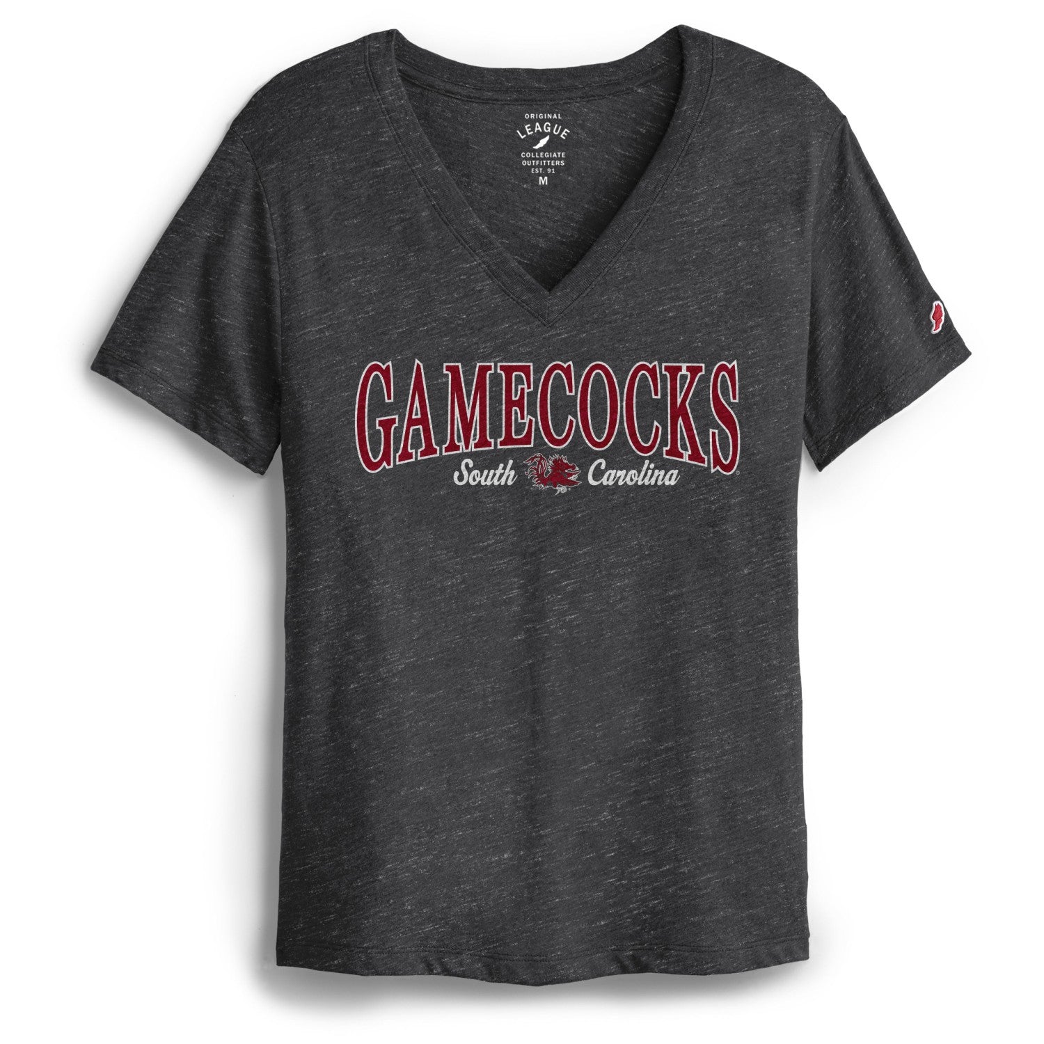SOUTH CAROLINA GAMECOCKS VINTAGE BLACK GAMECOCKS LADIES V-NECK TEE