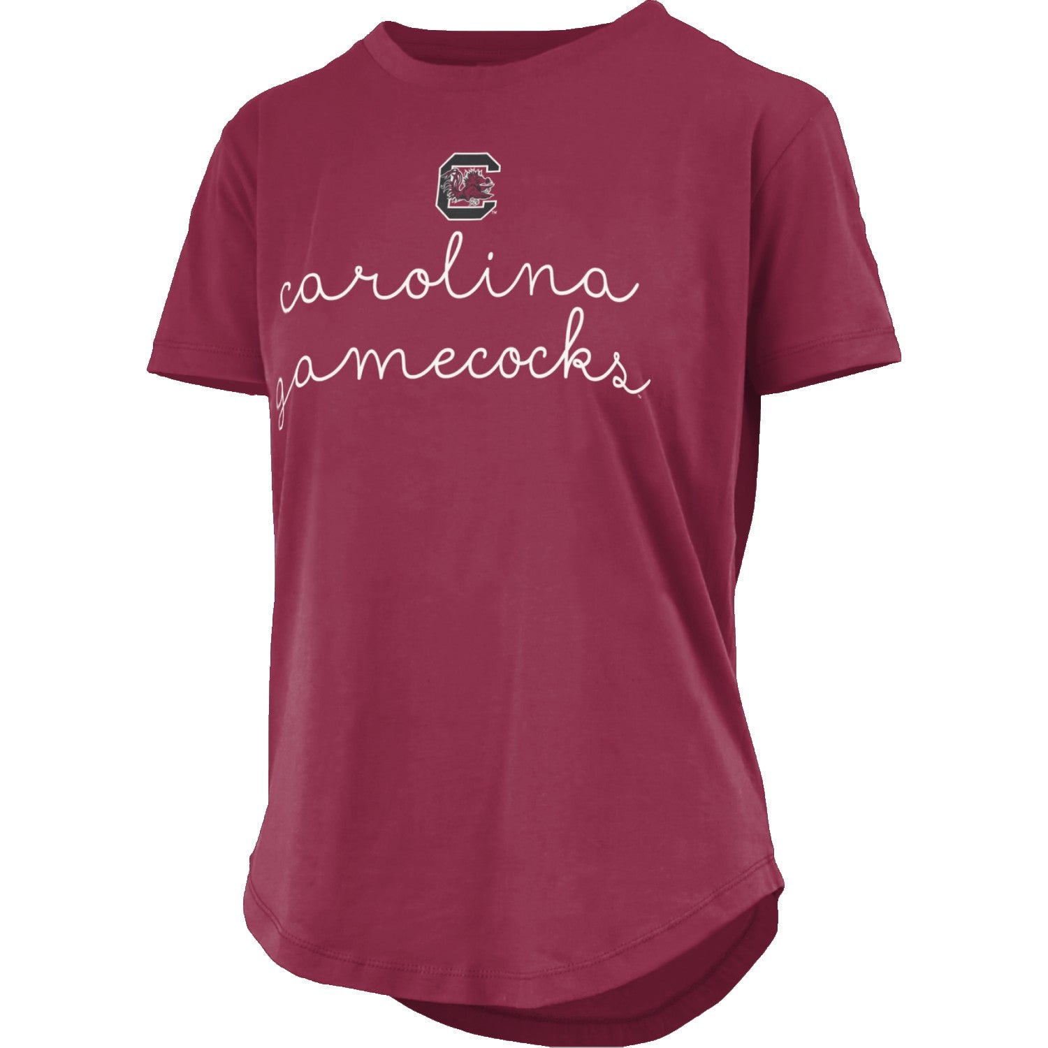 SOUTH CAROLINA GAMECOCKS GARNET RYLAND SCRIPT LADIES TEE