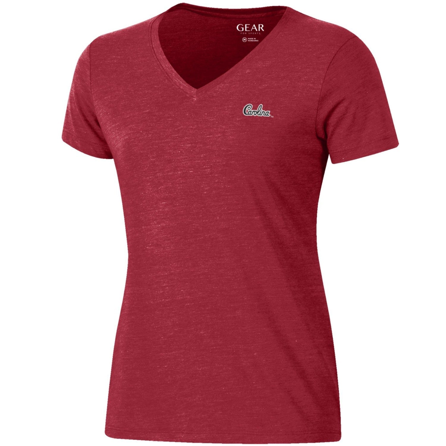 SOUTH CAROLINA GAMECOCKS GARNET SCRIPT TRIBLEND V-NECK