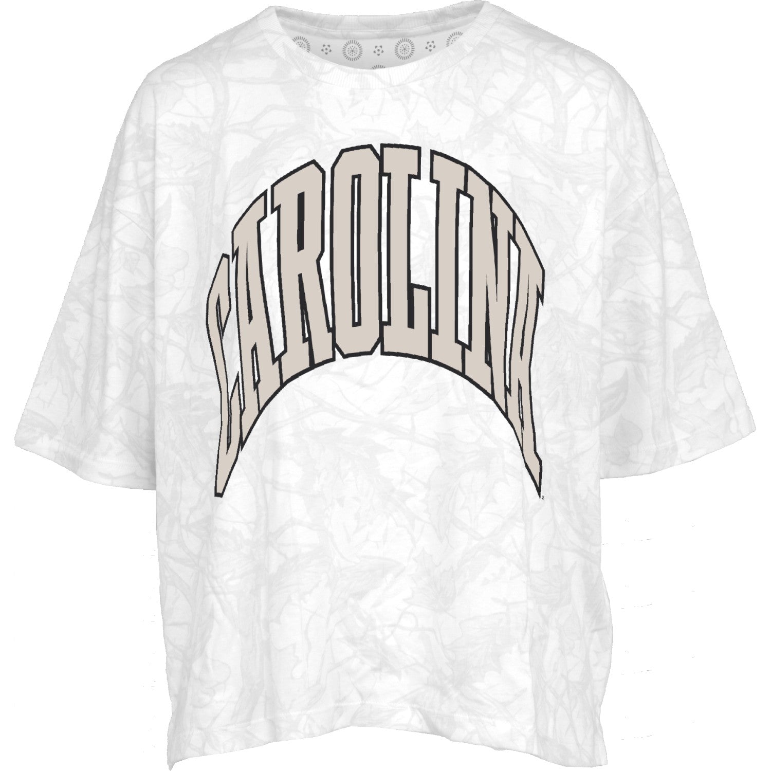 SOUTH CAROLINA GAMECOCKS CAMO ARCH CAROLINA LADIES WAIST LENGTH TEE