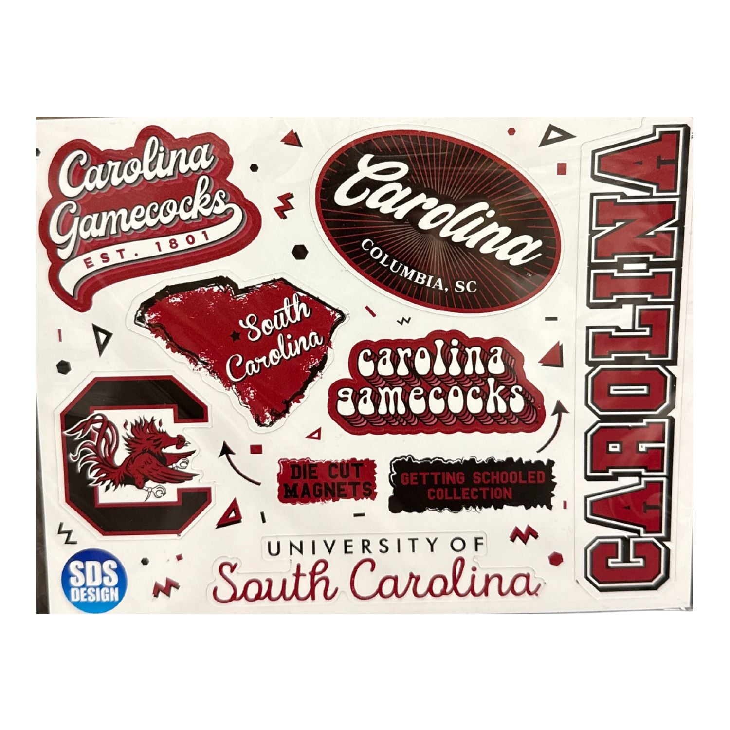 SOUTH CAROLINA GAMECOCKS GARNET AND BLACK MAGNET PACK
