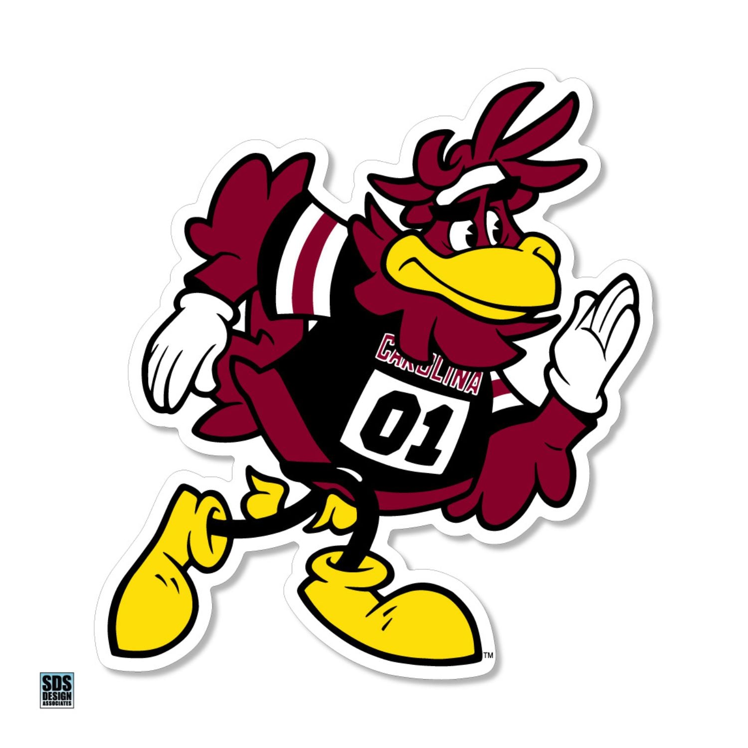 SOUTH CAROLINA GAMECOCKS 6" COCKY TRACK MAGNET