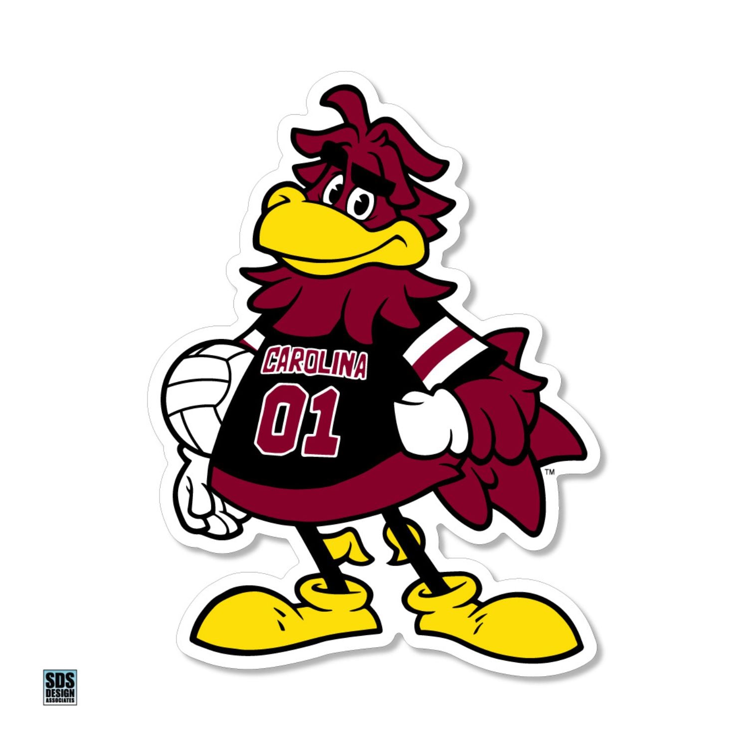 SOUTH CAROLINA GAMECOCKS 6" COCKY VOLLEYBALL MAGNET