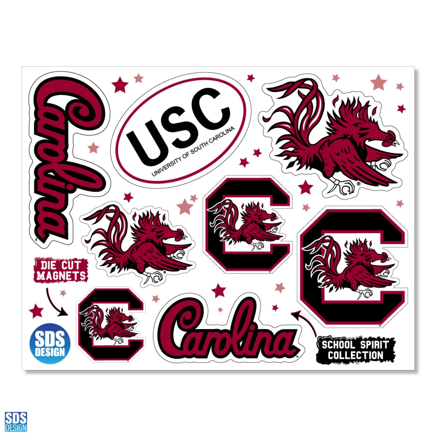 SOUTH CAROLINA GAMECOCKS MULTI PACK SPIRIT MAGNET