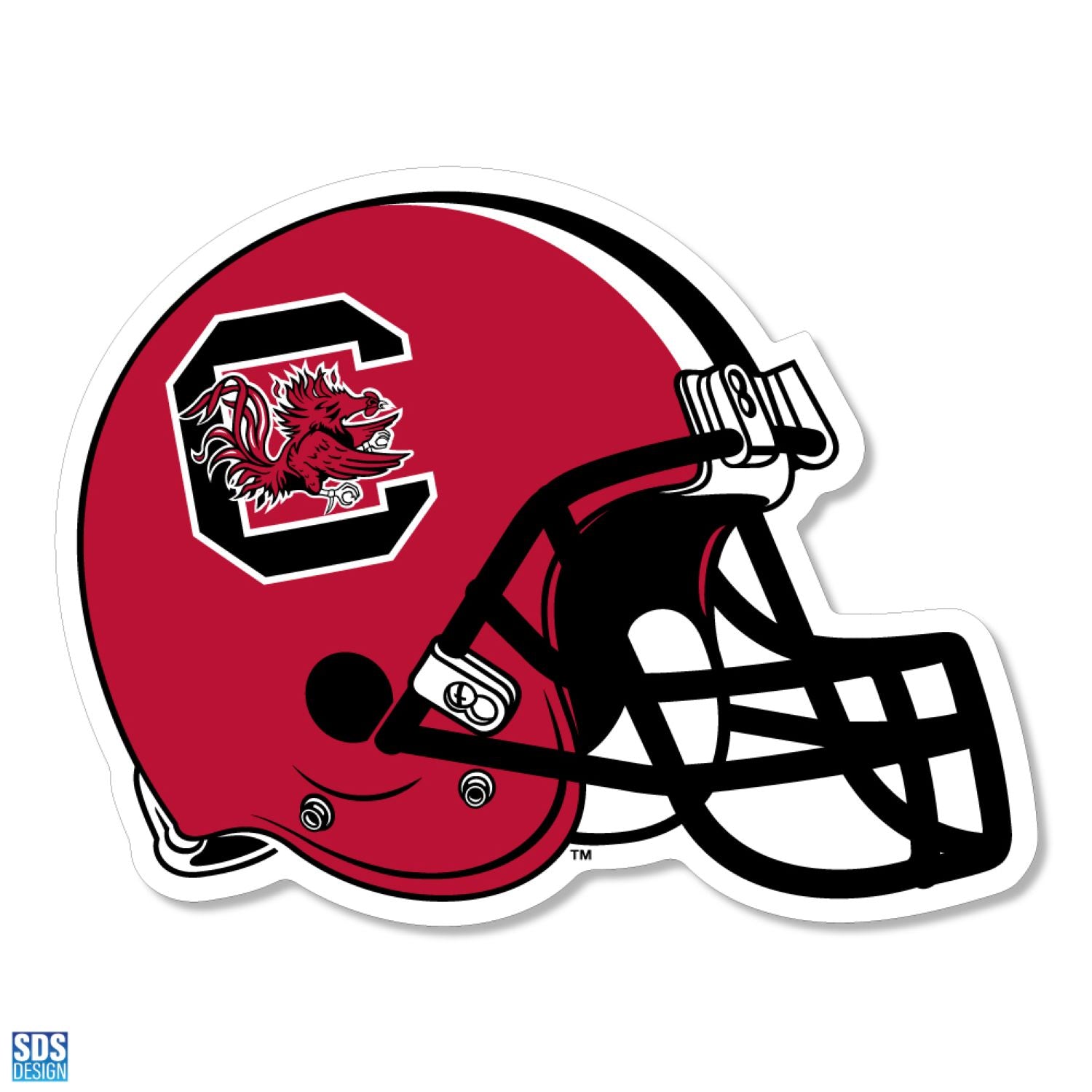 SOUTH CAROLINA GAMECOCKS MEDIUM GARNET HELMET MAGNET
