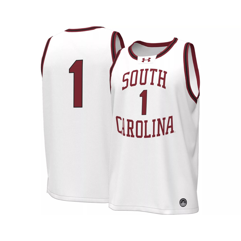 SOUTH CAROLINA GAMECOCKS WHITE MEN'S BASKETBALL JERSEY Gamecock